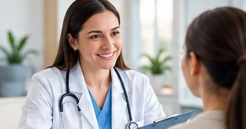 Médica atendendo uma paciente